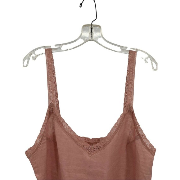NWOT Reformation Top Emmie Serenade Pink Lace Linen tank - Picture 3 of 9